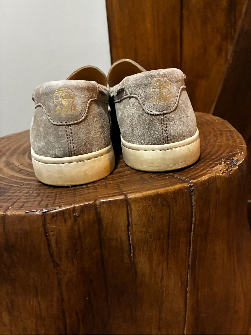 BRUNELLO CUCINELLI Men’s Hybrid Suede Loafers Beige 42 / 9 US Made In Italy - Picture 5 of 11